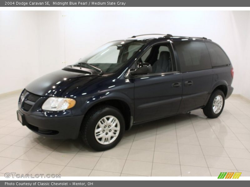 Midnight Blue Pearl / Medium Slate Gray 2004 Dodge Caravan SE