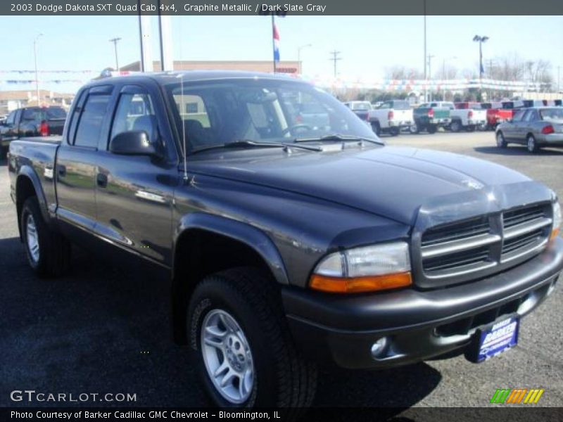 Graphite Metallic / Dark Slate Gray 2003 Dodge Dakota SXT Quad Cab 4x4