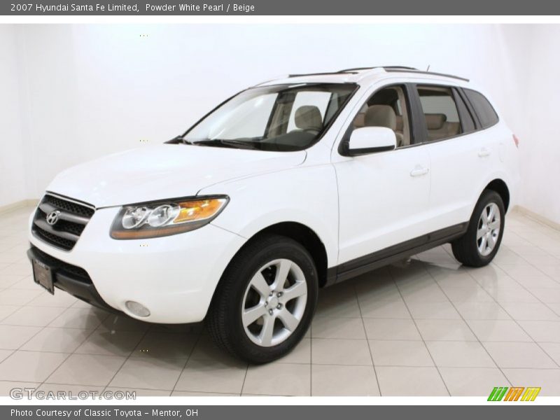 Powder White Pearl / Beige 2007 Hyundai Santa Fe Limited