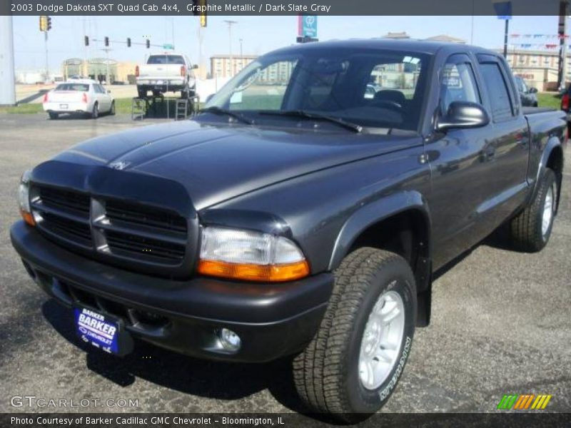 Graphite Metallic / Dark Slate Gray 2003 Dodge Dakota SXT Quad Cab 4x4