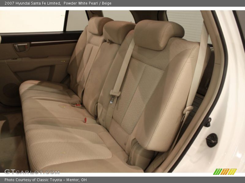 Powder White Pearl / Beige 2007 Hyundai Santa Fe Limited