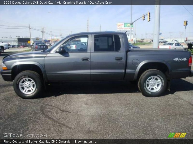 Graphite Metallic / Dark Slate Gray 2003 Dodge Dakota SXT Quad Cab 4x4