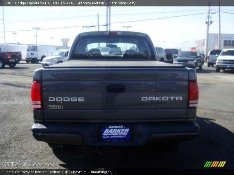Graphite Metallic / Dark Slate Gray 2003 Dodge Dakota SXT Quad Cab 4x4