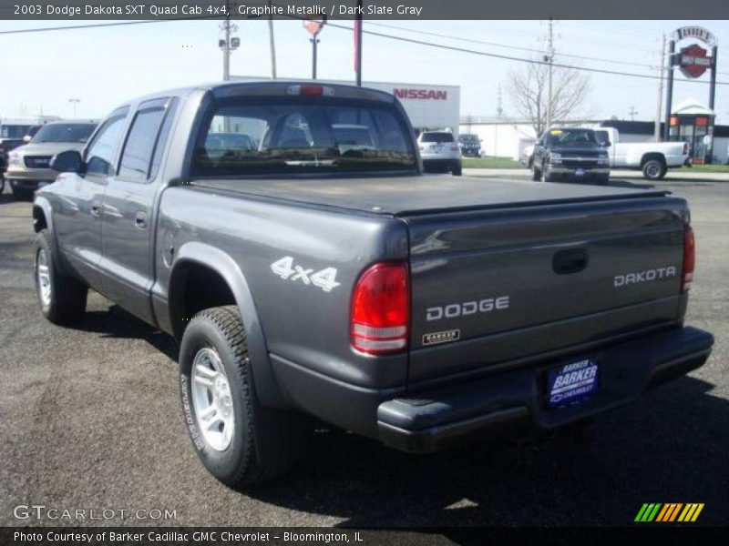 Graphite Metallic / Dark Slate Gray 2003 Dodge Dakota SXT Quad Cab 4x4