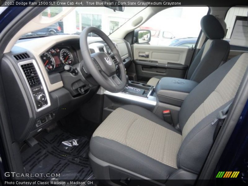 True Blue Pearl / Dark Slate Gray/Medium Graystone 2012 Dodge Ram 1500 SLT Crew Cab 4x4