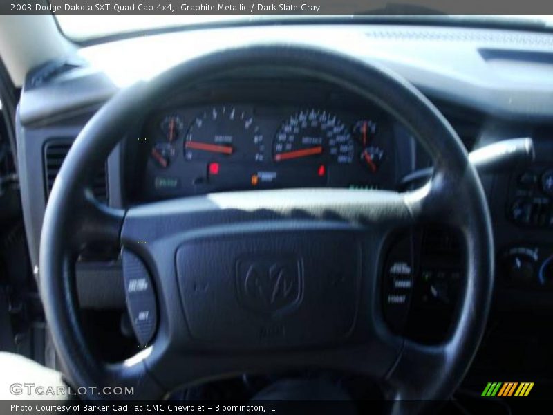 Graphite Metallic / Dark Slate Gray 2003 Dodge Dakota SXT Quad Cab 4x4