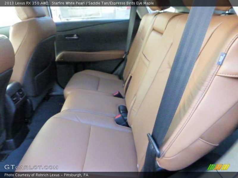 Starfire White Pearl / Saddle Tan/Espresso Birds Eye Maple 2013 Lexus RX 350 AWD