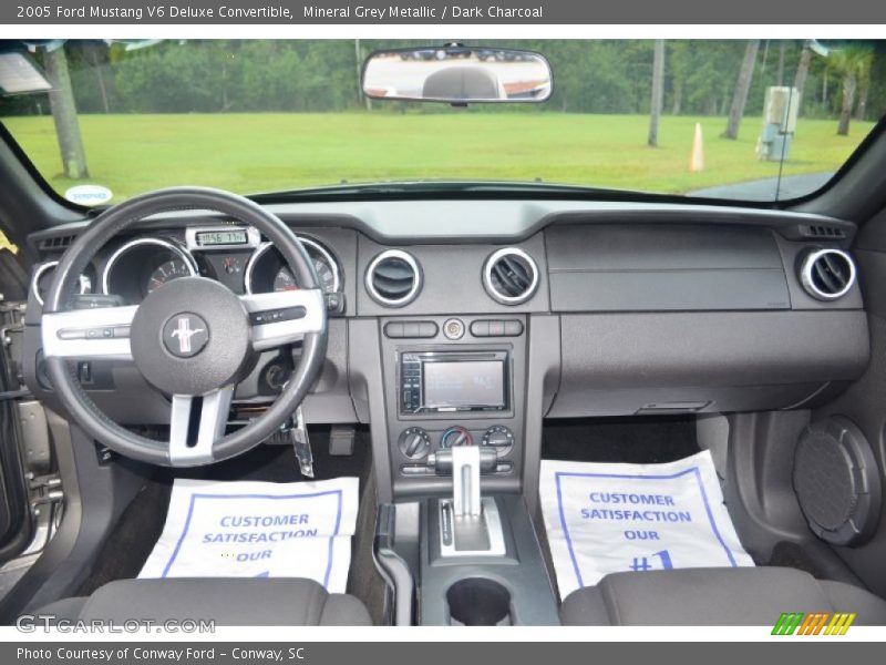 Mineral Grey Metallic / Dark Charcoal 2005 Ford Mustang V6 Deluxe Convertible