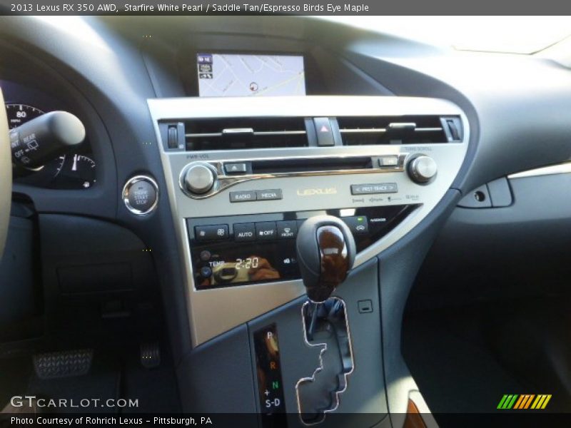Starfire White Pearl / Saddle Tan/Espresso Birds Eye Maple 2013 Lexus RX 350 AWD