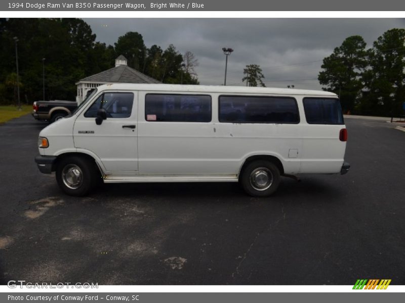 Bright White / Blue 1994 Dodge Ram Van B350 Passenger Wagon