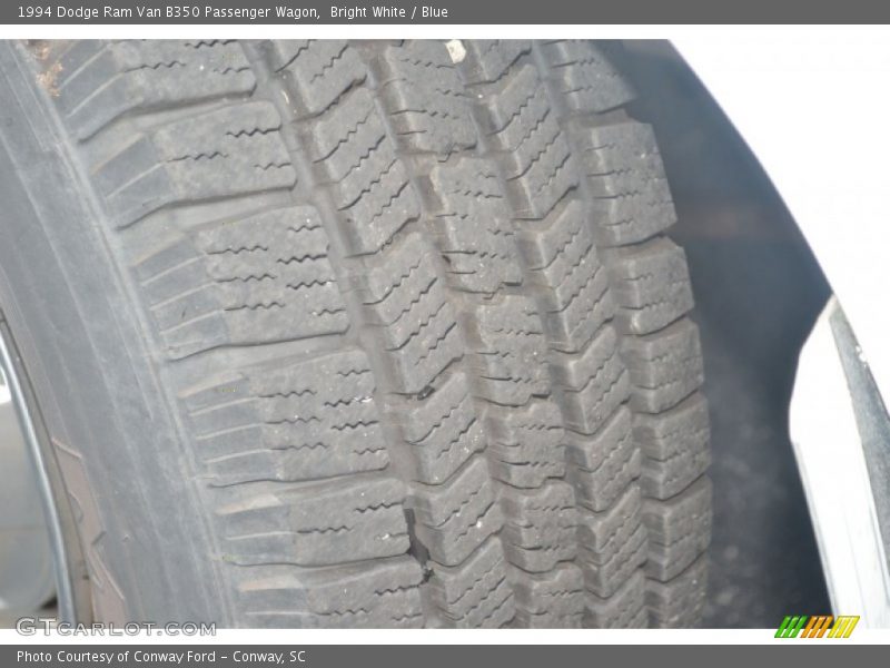 Bright White / Blue 1994 Dodge Ram Van B350 Passenger Wagon