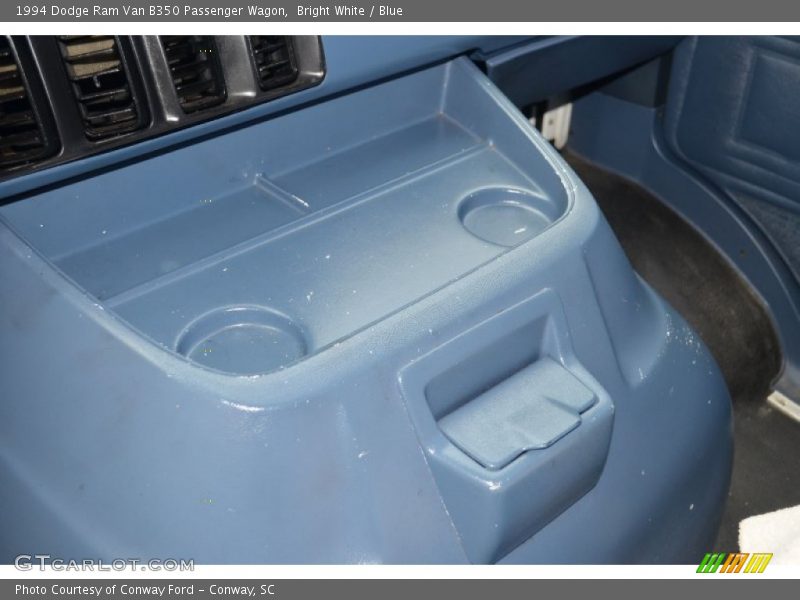 Bright White / Blue 1994 Dodge Ram Van B350 Passenger Wagon
