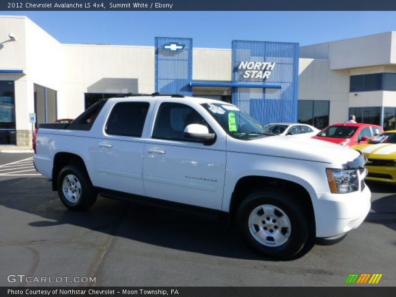 Summit White / Ebony 2012 Chevrolet Avalanche LS 4x4