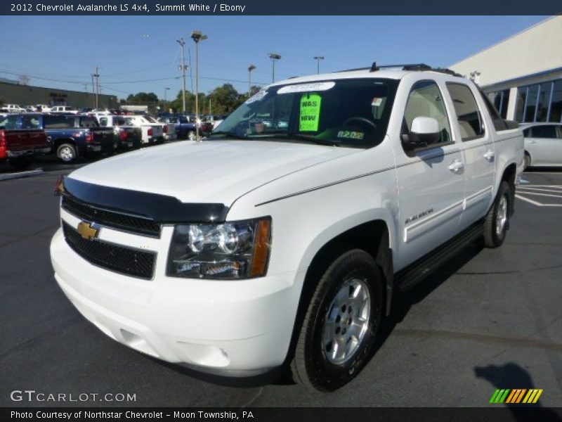 Summit White / Ebony 2012 Chevrolet Avalanche LS 4x4