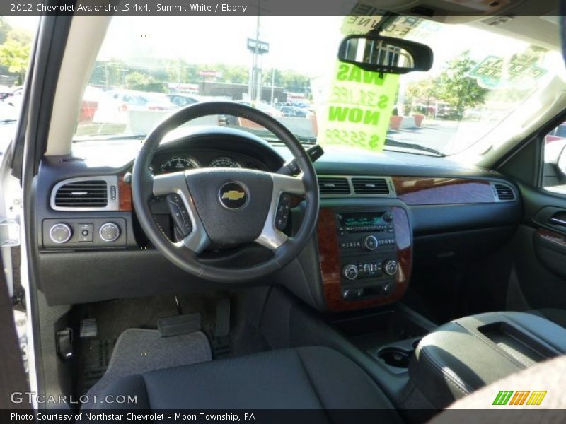 Summit White / Ebony 2012 Chevrolet Avalanche LS 4x4
