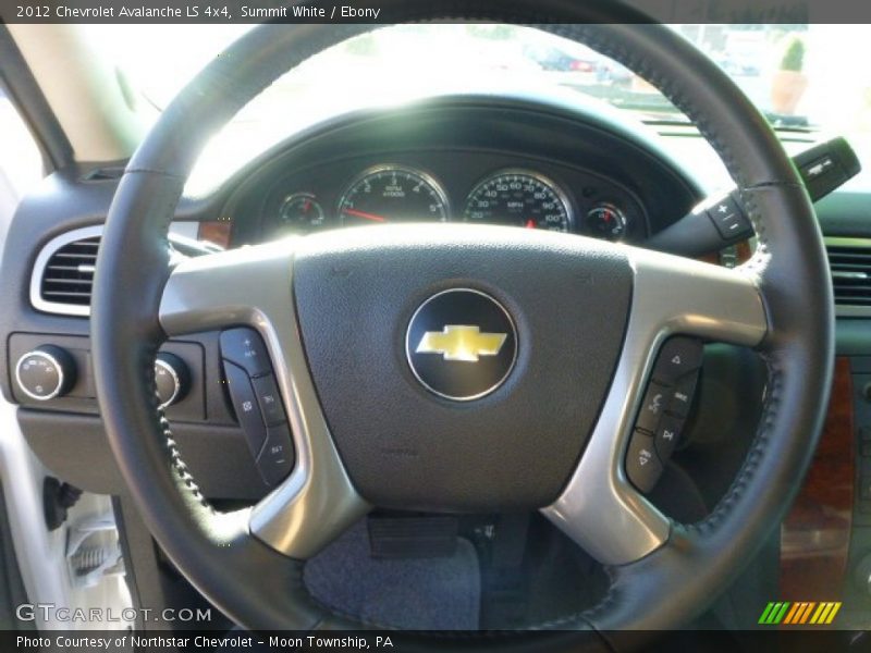 Summit White / Ebony 2012 Chevrolet Avalanche LS 4x4