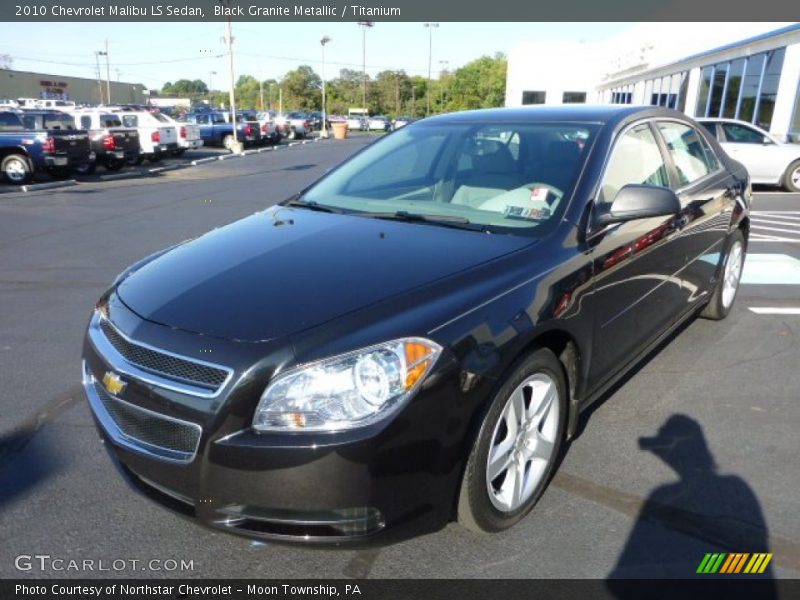 Black Granite Metallic / Titanium 2010 Chevrolet Malibu LS Sedan