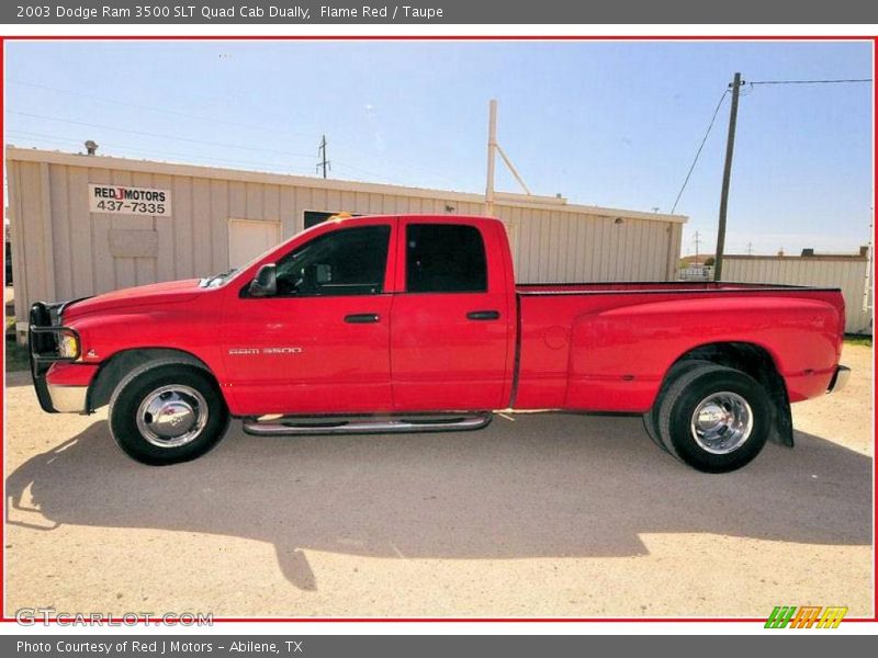 Flame Red / Taupe 2003 Dodge Ram 3500 SLT Quad Cab Dually