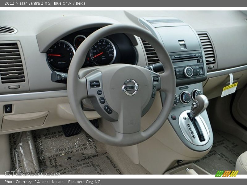  2012 Sentra 2.0 S Beige Interior