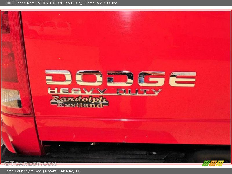 Flame Red / Taupe 2003 Dodge Ram 3500 SLT Quad Cab Dually