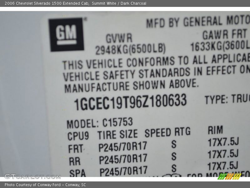 Summit White / Dark Charcoal 2006 Chevrolet Silverado 1500 Extended Cab