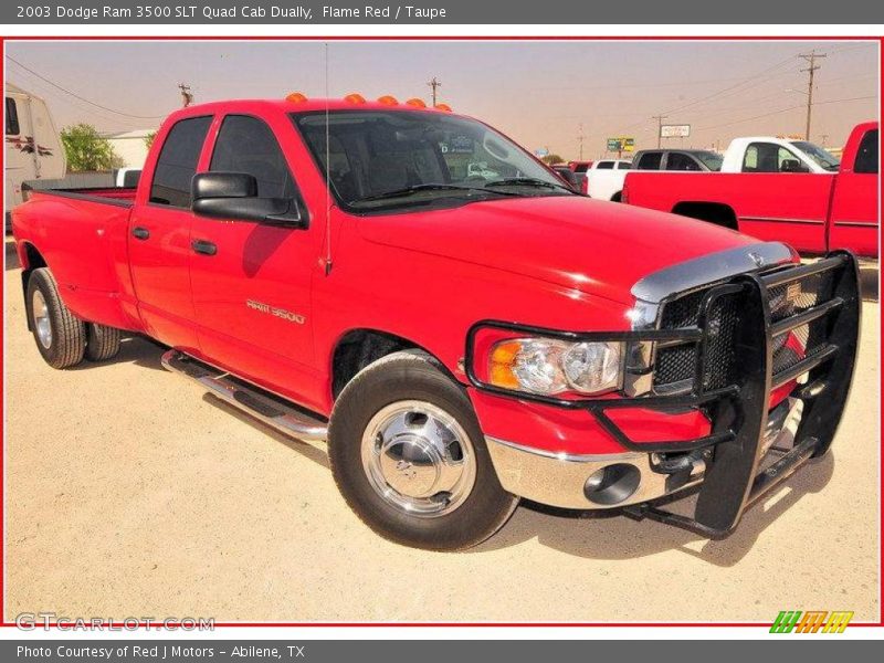 Flame Red / Taupe 2003 Dodge Ram 3500 SLT Quad Cab Dually