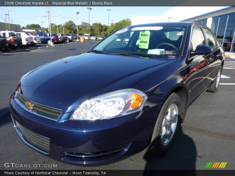 Imperial Blue Metallic / Ebony Black 2008 Chevrolet Impala LT