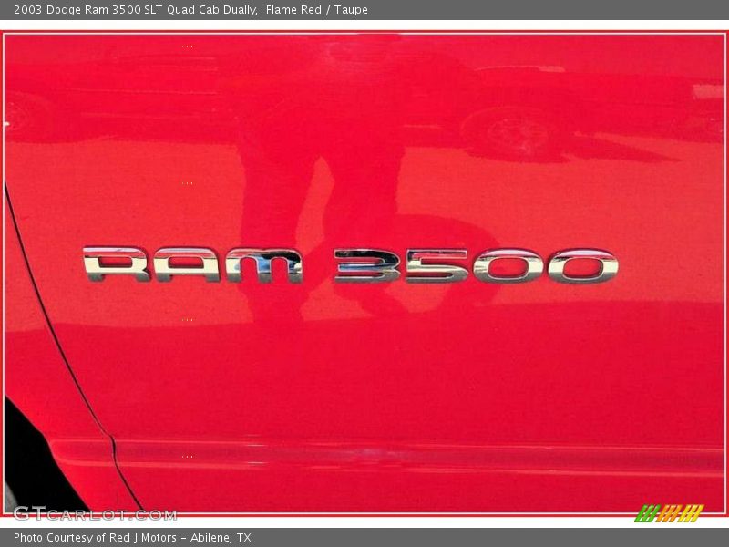 Flame Red / Taupe 2003 Dodge Ram 3500 SLT Quad Cab Dually