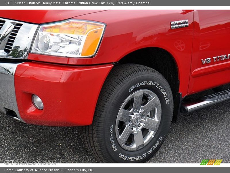 Red Alert / Charcoal 2012 Nissan Titan SV Heavy Metal Chrome Edition Crew Cab 4x4