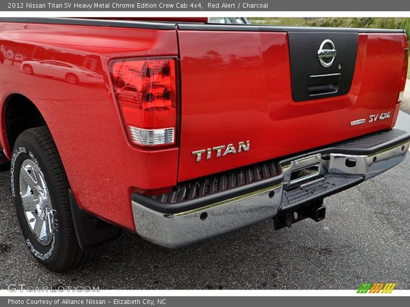 Red Alert / Charcoal 2012 Nissan Titan SV Heavy Metal Chrome Edition Crew Cab 4x4
