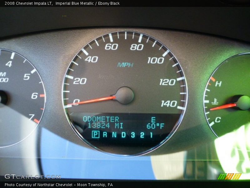 Imperial Blue Metallic / Ebony Black 2008 Chevrolet Impala LT