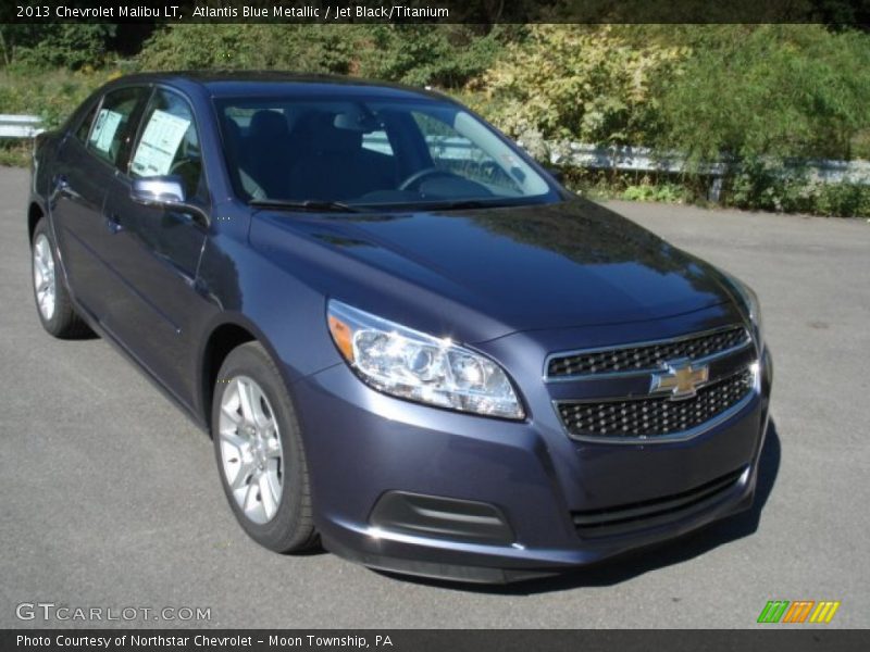Atlantis Blue Metallic / Jet Black/Titanium 2013 Chevrolet Malibu LT