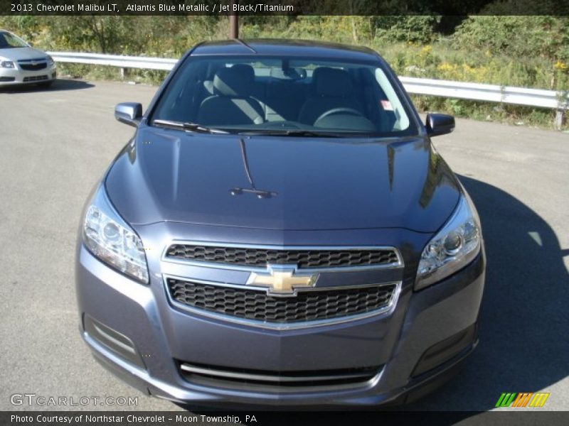 Atlantis Blue Metallic / Jet Black/Titanium 2013 Chevrolet Malibu LT