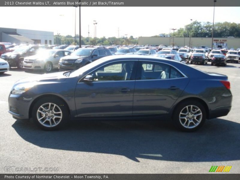 Atlantis Blue Metallic / Jet Black/Titanium 2013 Chevrolet Malibu LT