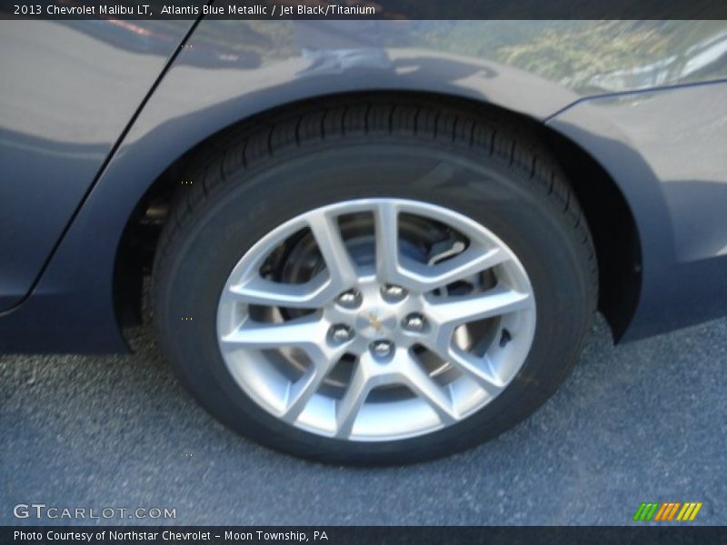 Atlantis Blue Metallic / Jet Black/Titanium 2013 Chevrolet Malibu LT