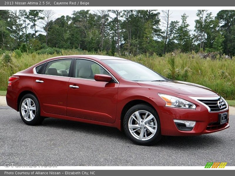 Cayenne Red / Beige 2013 Nissan Altima 2.5 SV