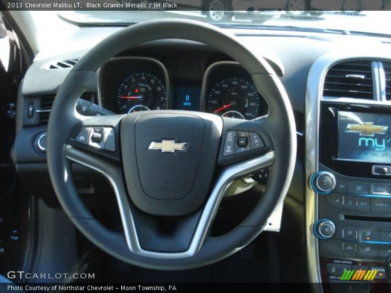 Black Granite Metallic / Jet Black 2013 Chevrolet Malibu LT