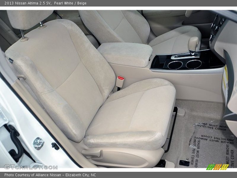Pearl White / Beige 2013 Nissan Altima 2.5 SV