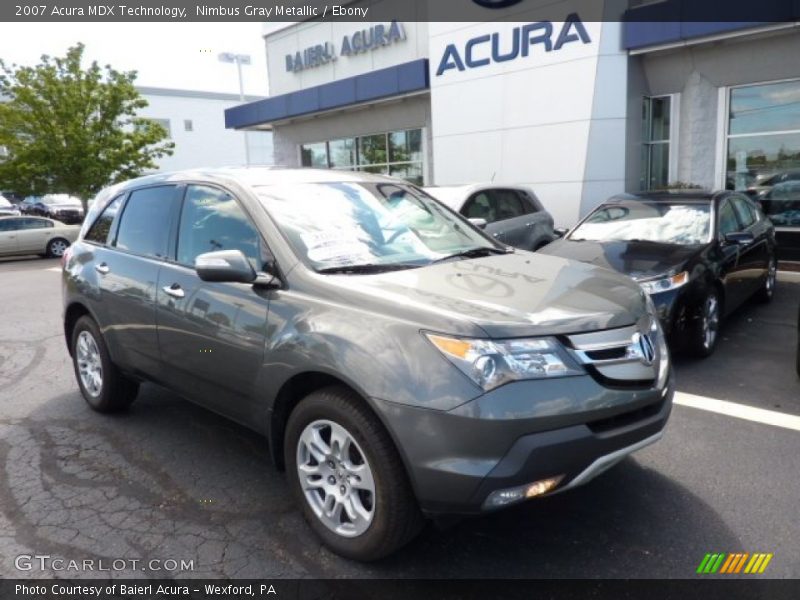 Nimbus Gray Metallic / Ebony 2007 Acura MDX Technology