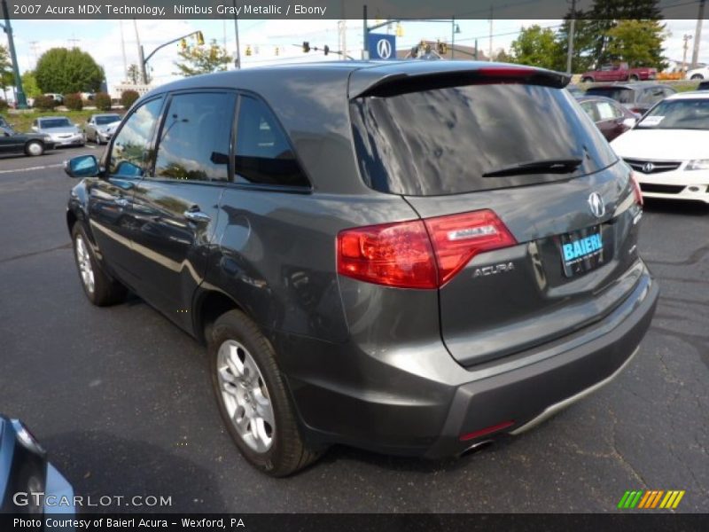 Nimbus Gray Metallic / Ebony 2007 Acura MDX Technology