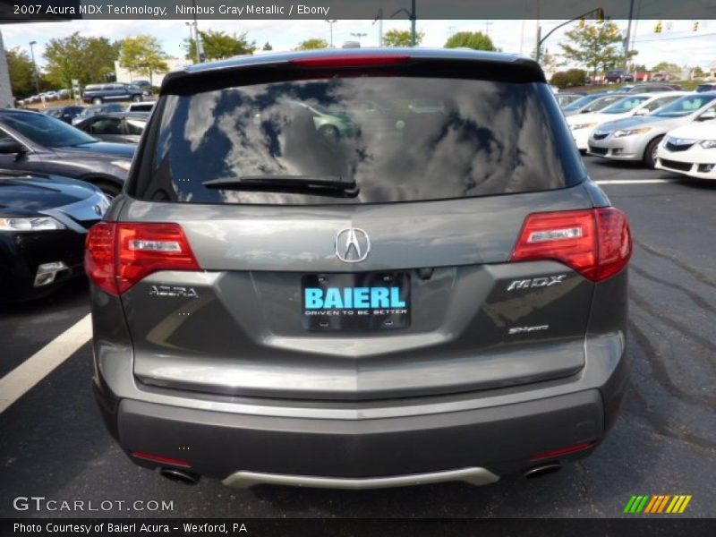 Nimbus Gray Metallic / Ebony 2007 Acura MDX Technology