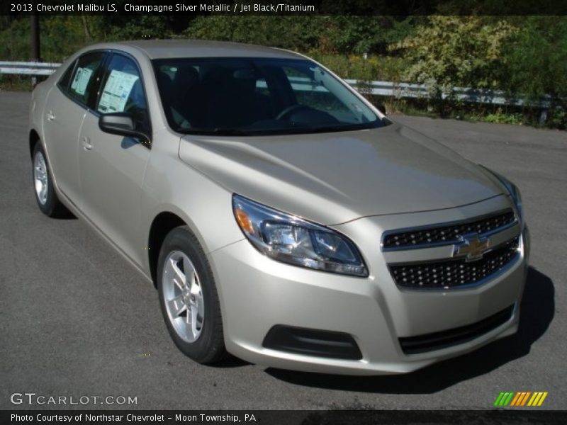 Champagne Silver Metallic / Jet Black/Titanium 2013 Chevrolet Malibu LS