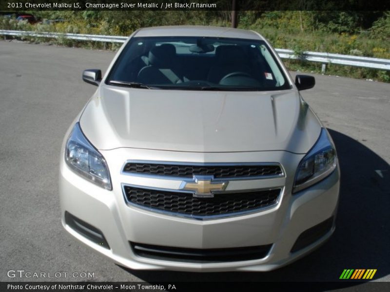 Champagne Silver Metallic / Jet Black/Titanium 2013 Chevrolet Malibu LS