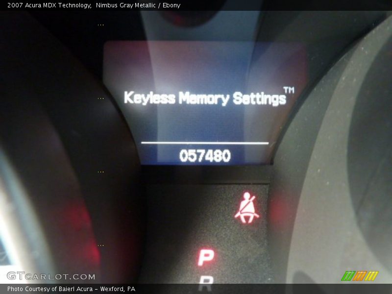 Nimbus Gray Metallic / Ebony 2007 Acura MDX Technology