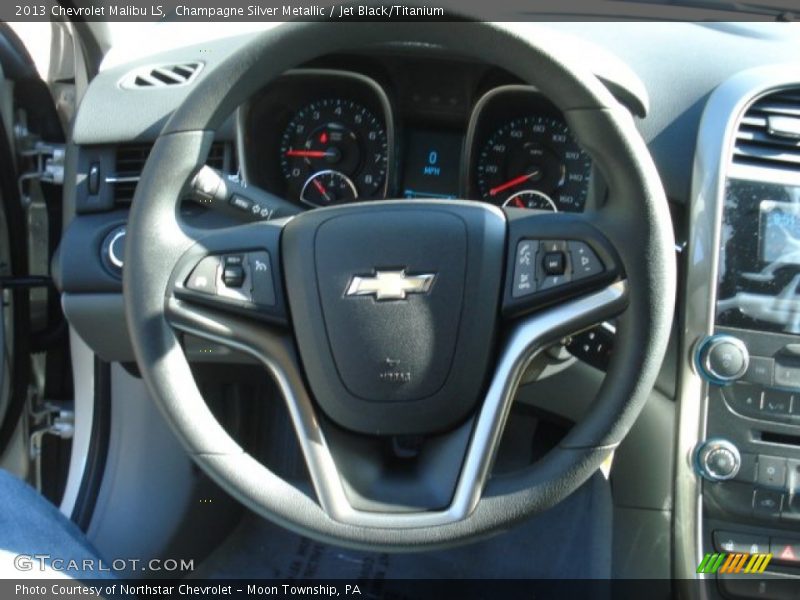 Champagne Silver Metallic / Jet Black/Titanium 2013 Chevrolet Malibu LS