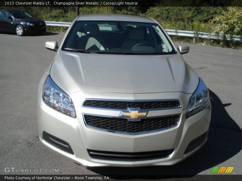 Champagne Silver Metallic / Cocoa/Light Neutral 2013 Chevrolet Malibu LT