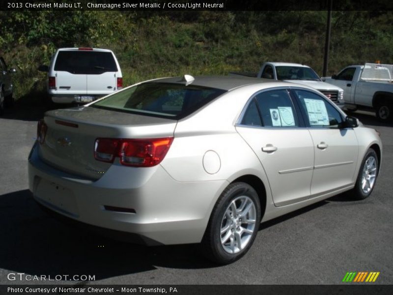 Champagne Silver Metallic / Cocoa/Light Neutral 2013 Chevrolet Malibu LT
