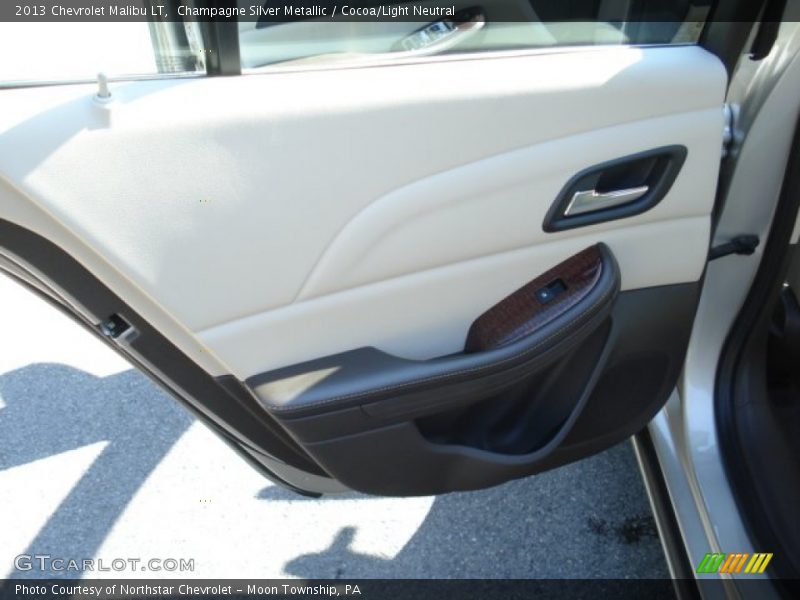 Champagne Silver Metallic / Cocoa/Light Neutral 2013 Chevrolet Malibu LT