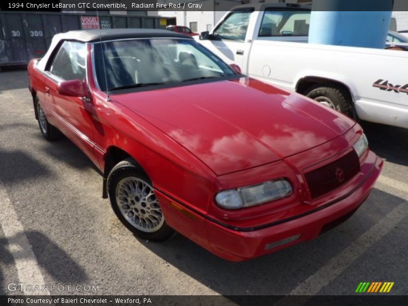 Radiant Fire Red / Gray 1994 Chrysler LeBaron GTC Convertible