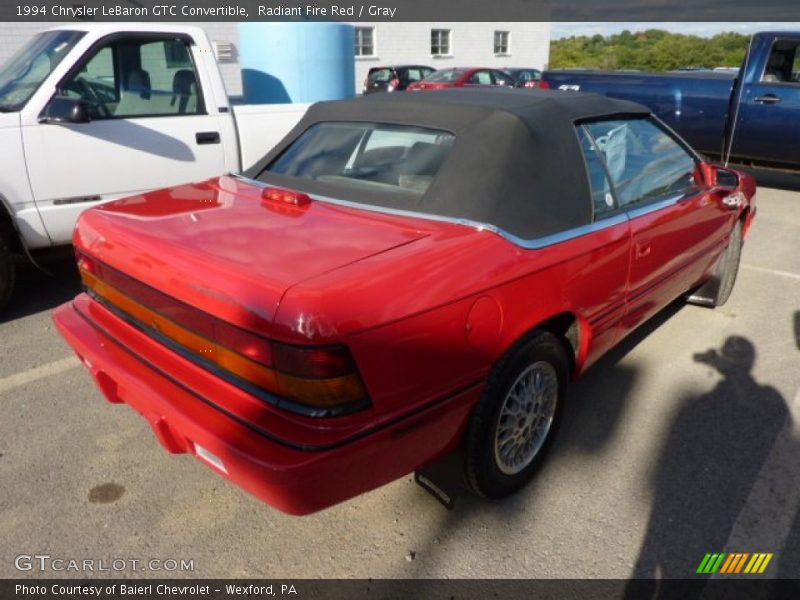 Radiant Fire Red / Gray 1994 Chrysler LeBaron GTC Convertible